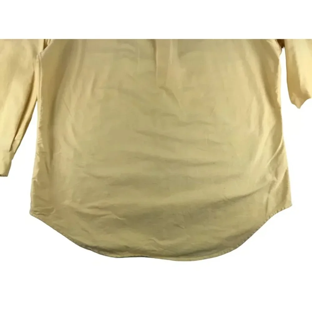 VTG 80s-90s era Polo‎ by Ralph Lauren Mens Yellow Long Sleeve Shirt Size 17-34